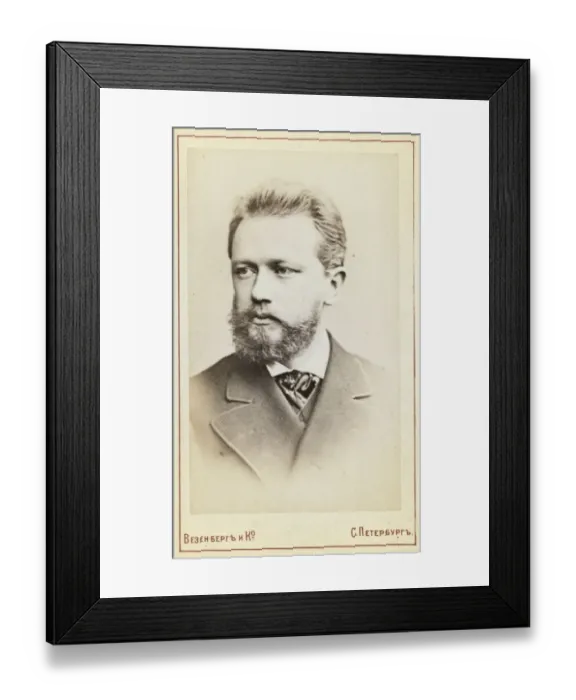 Framed Print : Peter Ilich Tchaikovsky, head-and-shoulders portrait, facing Framed Print : Peter Ilich Tchaikovsky, head-and-shoulders portrait, facing