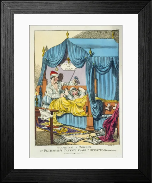 Framed Print : Tameing i. e. taming a shrew. Or Petruchios patent family be Framed Print : Tameing i. e. taming a shrew. Or Petruchios patent family be