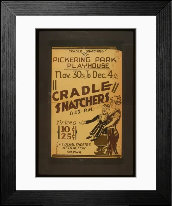 Framed Print : Cradle snatchers Cradle snatching! at Pickering Park Playhou Framed Print : Cradle snatchers Cradle snatching! at Pickering Park Playhou