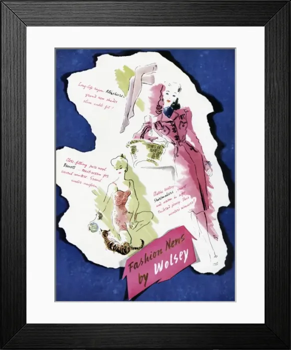 Framed Print : Advert for Wolsey womens clothing 1941 Framed Print : Advert for Wolsey womens clothing 1941