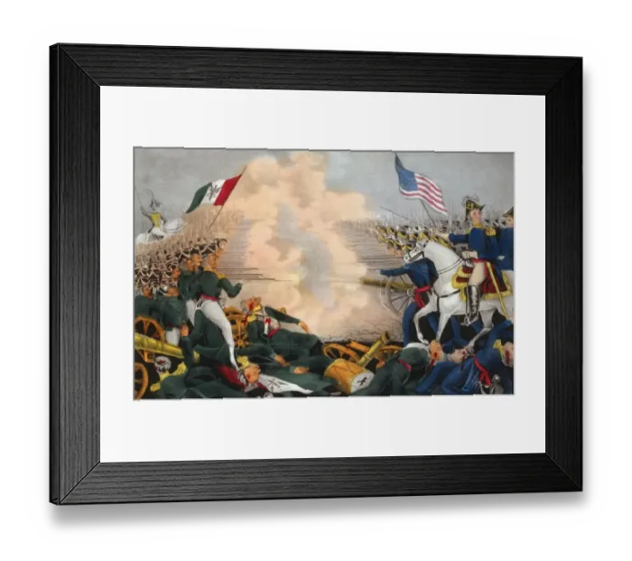 Framed Print : Battle of Buena Vista--Fought February 23d, 1847--The Americ Framed Print : Battle of Buena Vista--Fought February 23d, 1847--The Americ