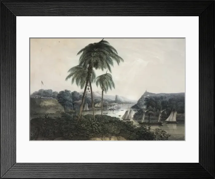 Framed Print : The U. S. naval expedition under Com ore M. C. Perry, ascendi Framed Print : The U. S. naval expedition under Com ore M. C. Perry, ascendi