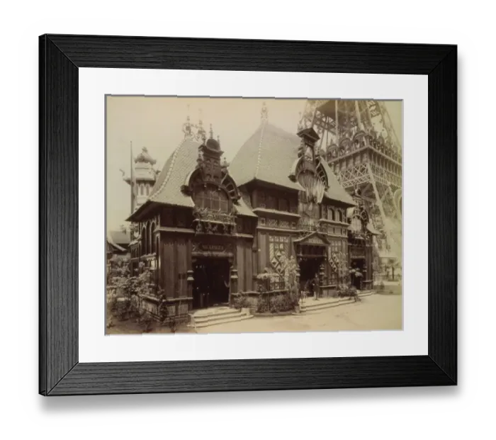 Framed Print : Pavilion of Nicaragua and base of the Eiffel Tower, Paris Ex Framed Print : Pavilion of Nicaragua and base of the Eiffel Tower, Paris Ex