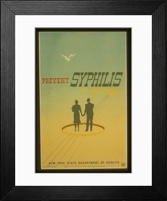 Framed Print : Prevent syphilis in marriage Framed Print : Prevent syphilis in marriage