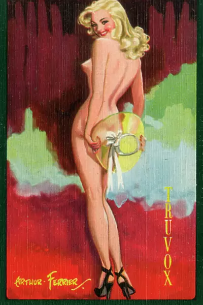 Pin-up Girl playing card by Arthur Ferrier
