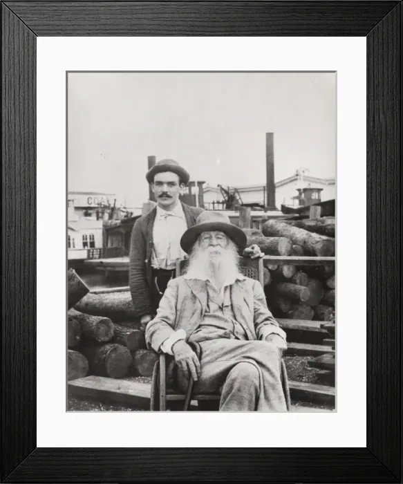 Framed Print : Walt Whitman, three-quarter length portrait, seated, facing Framed Print : Walt Whitman, three-quarter length portrait, seated, facing