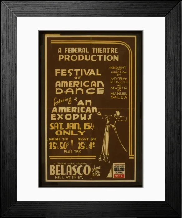 Framed Print : A Federal Theatre production festival of American dance feat Framed Print : A Federal Theatre production festival of American dance feat