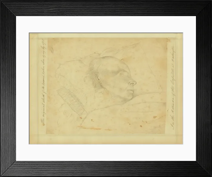 Framed Print : The original sketch of Mr. Adams, taken when dying by AJS. i Framed Print : The original sketch of Mr. Adams, taken when dying by AJS. i