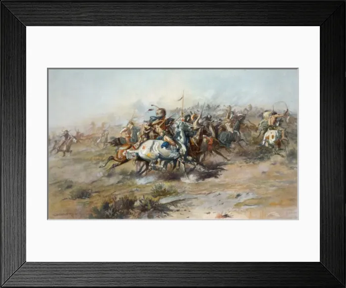 Framed Print : The Custer fight Framed Print : The Custer fight