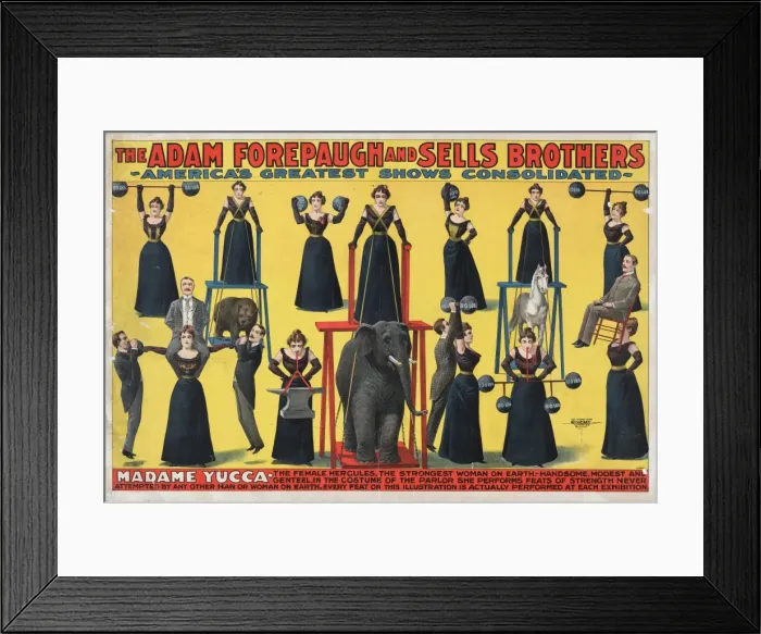 Framed Print : The Adam Forepaugh and Sells Brothers - Americas greatest s Framed Print : The Adam Forepaugh and Sells Brothers - Americas greatest s