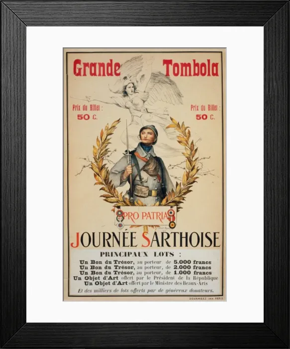 Framed Print : Grande Tombola. Journee Sarthoise - Pro Patria Framed Print : Grande Tombola. Journee Sarthoise - Pro Patria
