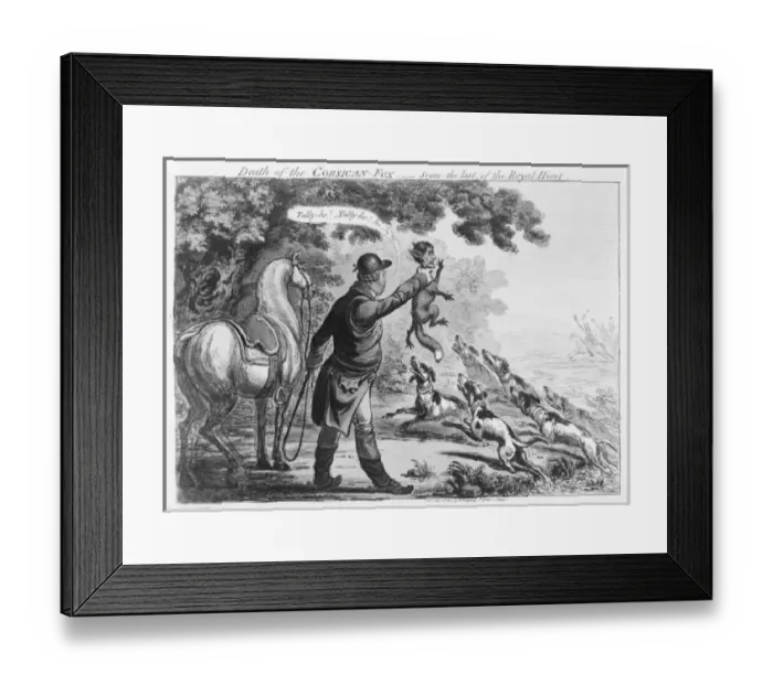Framed Print : Death of the Corsican fox--Scene the last of the Royal-Hunt Framed Print : Death of the Corsican fox--Scene the last of the Royal-Hunt