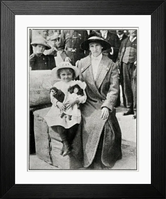 Framed Print : Little girl rescued from the Lusitania 1915 Framed Print : Little girl rescued from the Lusitania 1915