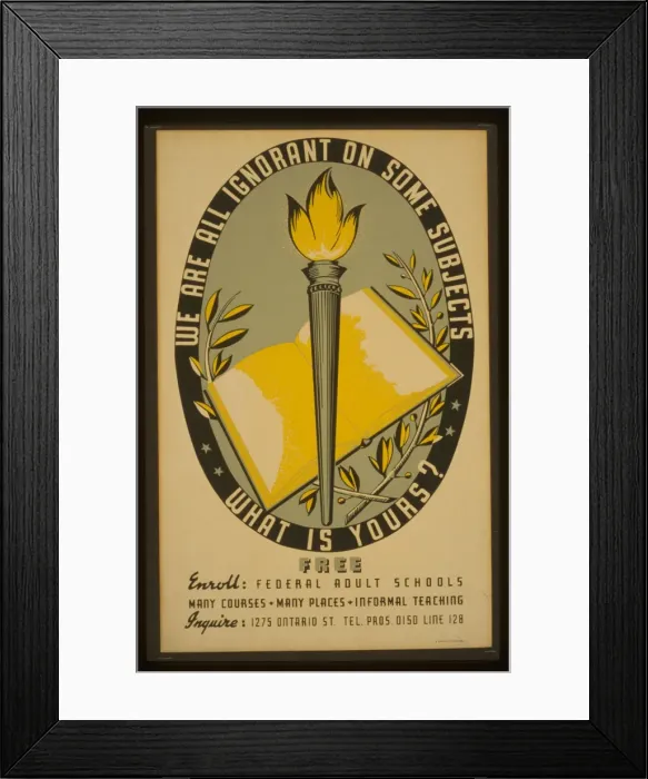 Framed Print : We are all ignorant on some subjects - what is yours? Free Framed Print : We are all ignorant on some subjects - what is yours? Free