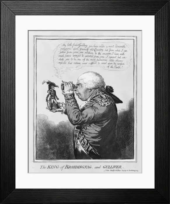 Framed Print : The king of Brobdingnag and Gulliver Framed Print : The king of Brobdingnag and Gulliver