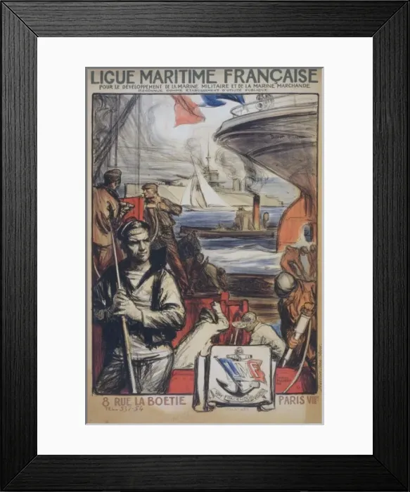 Framed Print : Ligue Maritime francaise pour le developpement de la marine Framed Print : Ligue Maritime francaise pour le developpement de la marine