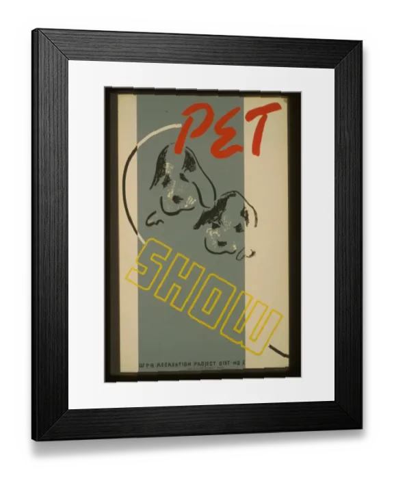 Framed Print : Pet show - WPA recreation project, Dist. No. 2 Framed Print : Pet show - WPA recreation project, Dist. No. 2