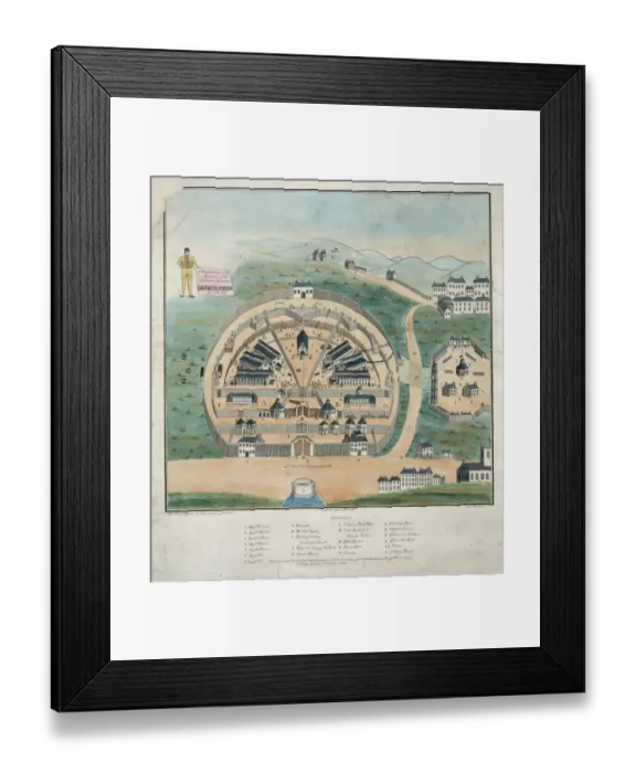 Framed Print : A representation of the massacre of American prisoners in Da Framed Print : A representation of the massacre of American prisoners in Da