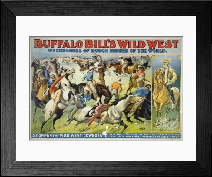 Framed Print : Buffalo Bills wild west and congress of rough riders of Framed Print : Buffalo Bills wild west and congress of rough riders of