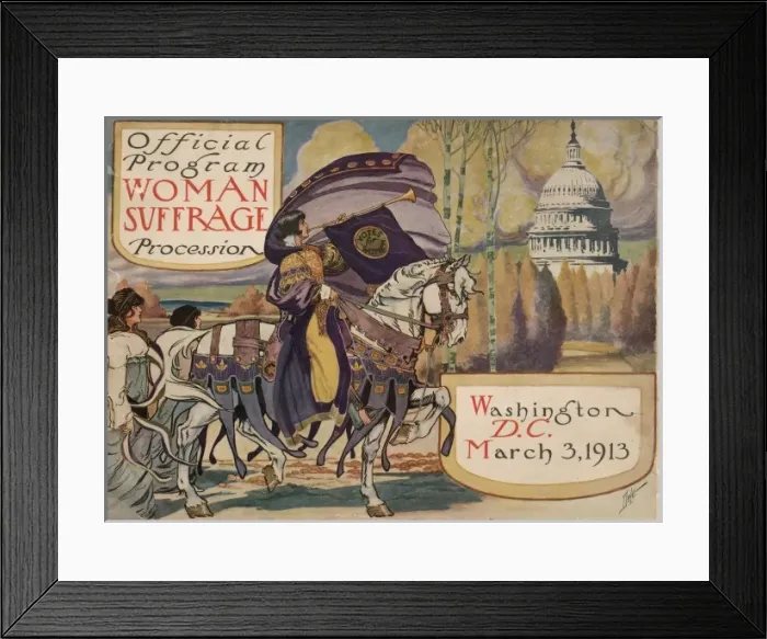 Framed Print : Official program - Woman suffrage procession, Washington, DC Framed Print : Official program - Woman suffrage procession, Washington, DC