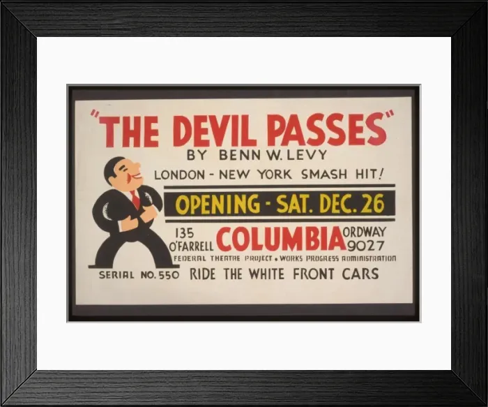 Framed Print : The devil passes by Benn W. Levy The devil passes by Benn W Framed Print : The devil passes by Benn W. Levy The devil passes by Benn W