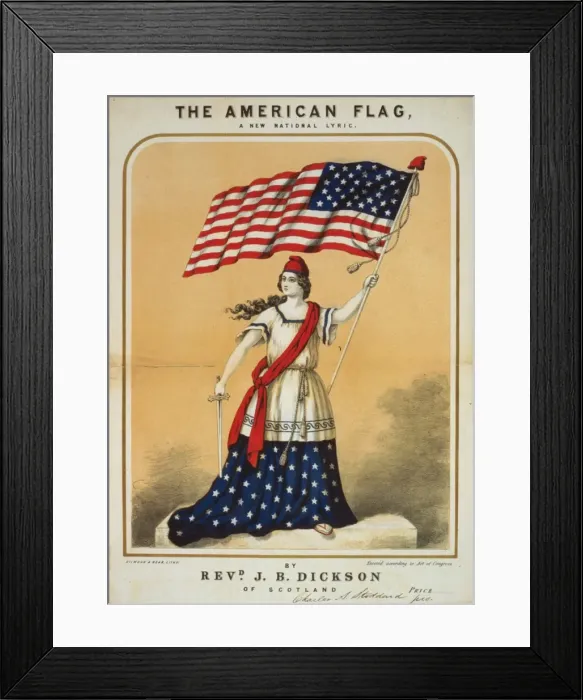 Framed Print : The American flag, a new national lyric by Revd. JB Dickson Framed Print : The American flag, a new national lyric by Revd. JB Dickson