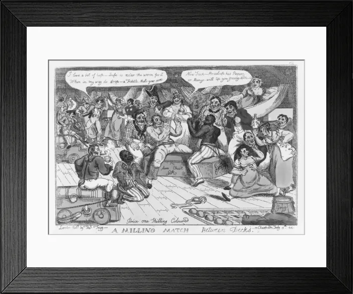 Framed Print : A milling match between decks Framed Print : A milling match between decks