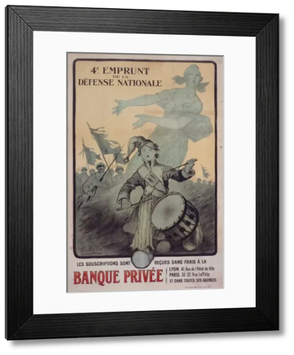 Framed Print : 4e Emprunt de la Defense Nationale. Les souscriptions sont r Framed Print : 4e Emprunt de la Defense Nationale. Les souscriptions sont r