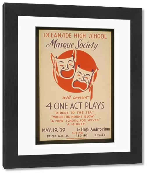 Oceanside High School Masque Society will present 4 one act