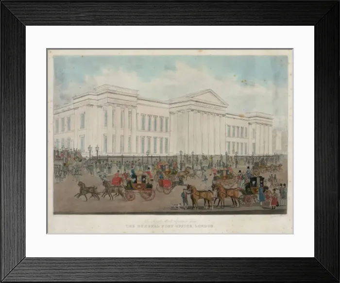 Framed Print : The royal mails departure from the general post office, Lond Framed Print : The royal mails departure from the general post office, Lond