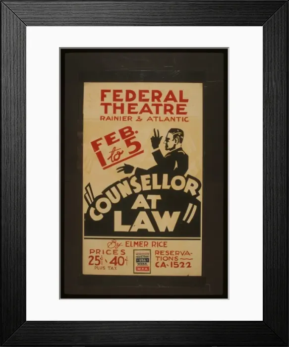 Framed Print : Counsellor at law by Elmer Rice Counsellor at law by Elmer R Framed Print : Counsellor at law by Elmer Rice Counsellor at law by Elmer R