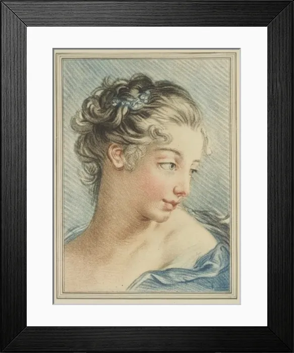 Framed Print : Head-and-shoulders portrait of a young woman Framed Print : Head-and-shoulders portrait of a young woman