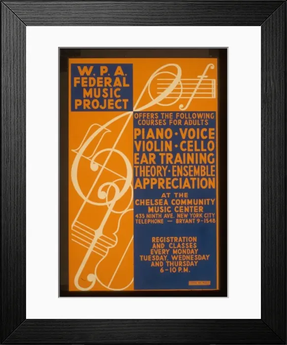 Framed Print : WPA. Federal Music Project offers the following courses for Framed Print : WPA. Federal Music Project offers the following courses for