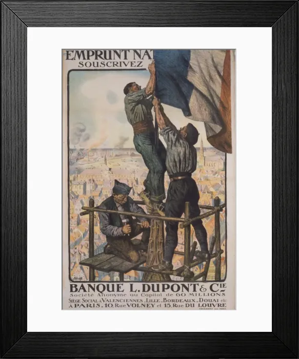 Framed Print : Banque L. Dupont & Cie. Emprunt Natioanl souscrivez Framed Print : Banque L. Dupont & Cie. Emprunt Natioanl souscrivez