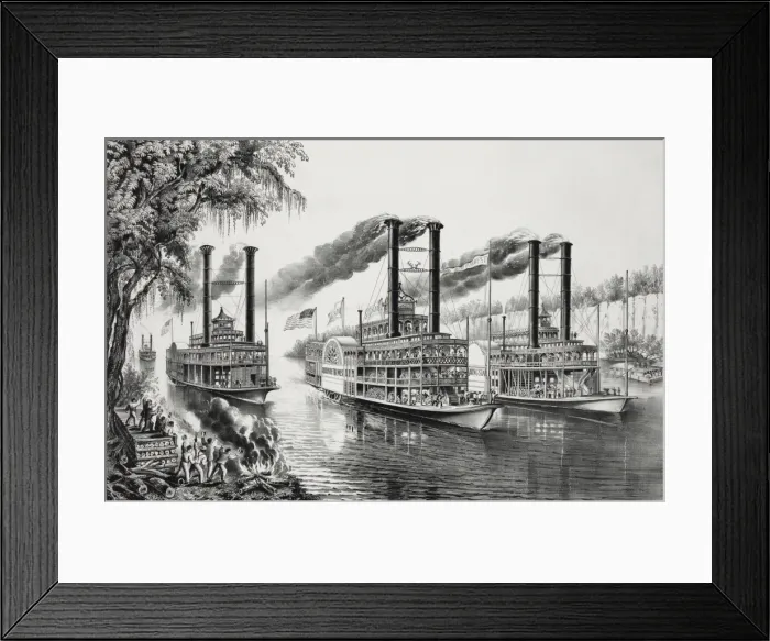 Framed Print : The Champions of the Mississippi: A race for the Buckhorns Framed Print : The Champions of the Mississippi: A race for the Buckhorns