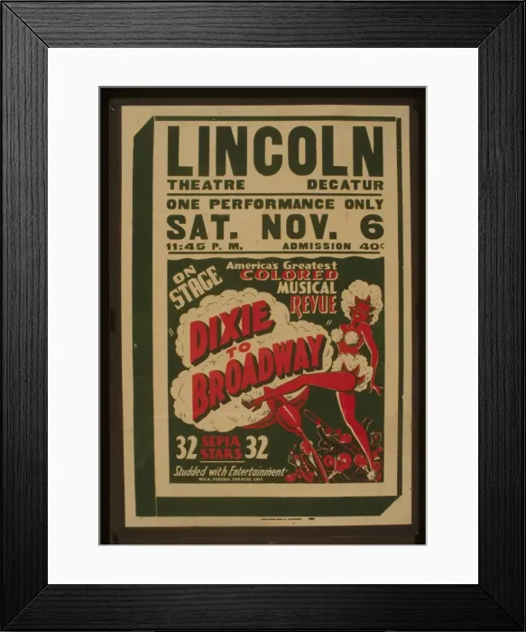 Framed Print : On stage Americas greatest colored musical revue Dixie to B Framed Print : On stage Americas greatest colored musical revue Dixie to B