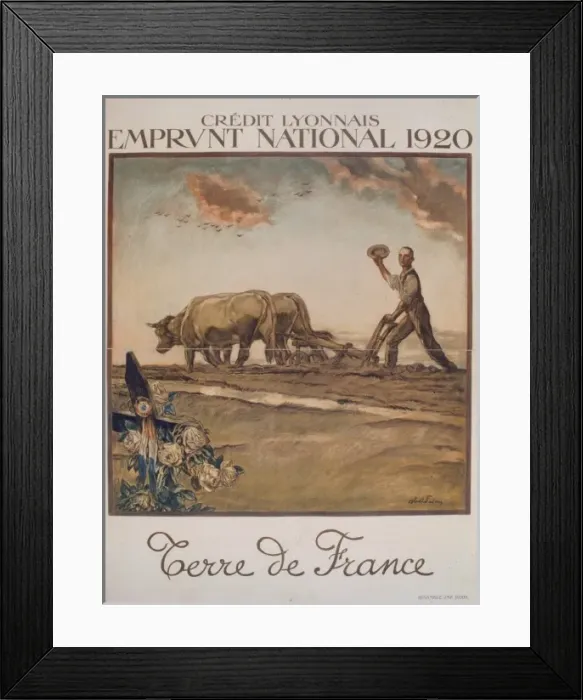 Framed Print : Credit Lyonnais. Emprunt National 1920. Terre de France Framed Print : Credit Lyonnais. Emprunt National 1920. Terre de France