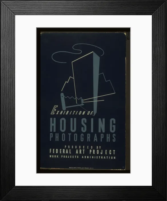 Framed Print : Exhibition of housing photographs Produced by Federal Art Pr Framed Print : Exhibition of housing photographs Produced by Federal Art Pr