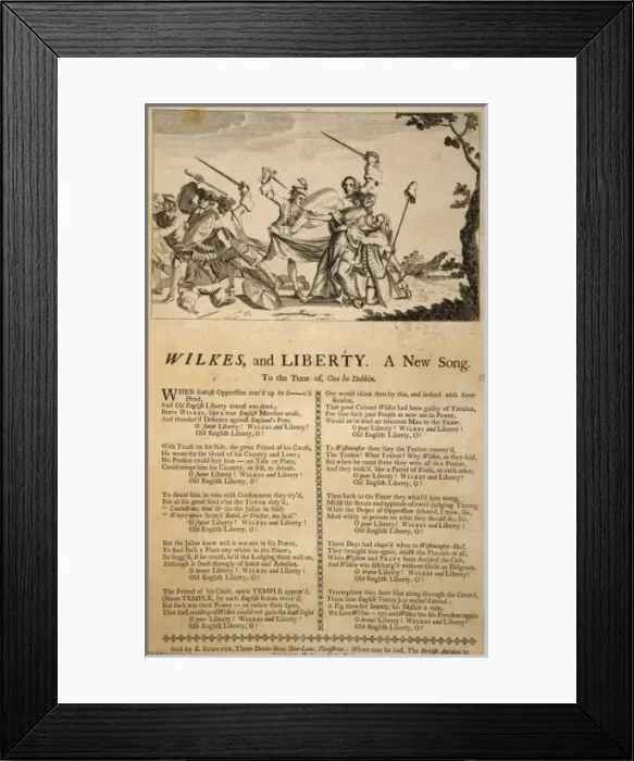 Framed Print : Wilkes, and Liberty--A New Song Framed Print : Wilkes, and Liberty--A New Song