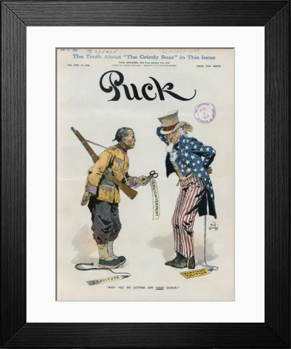 Framed Print : Why you no cuttee off your queue? Framed Print : Why you no cuttee off your queue?