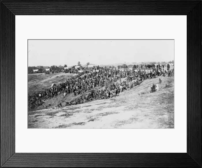Framed Print : Confederate prisoners at Belle Plain Landing, Va. captured Framed Print : Confederate prisoners at Belle Plain Landing, Va. captured