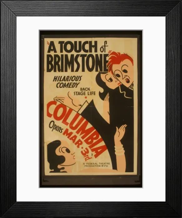 Framed Print : A touch of brimstone Hilarious comedy : Back stage life A to Framed Print : A touch of brimstone Hilarious comedy : Back stage life A to