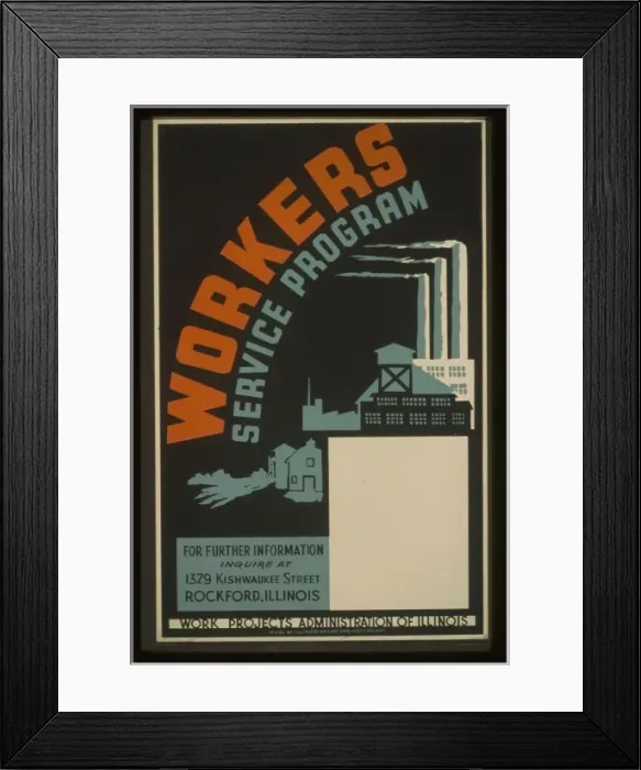 Framed Print : Workers service program... Rockford, Illinois Framed Print : Workers service program... Rockford, Illinois