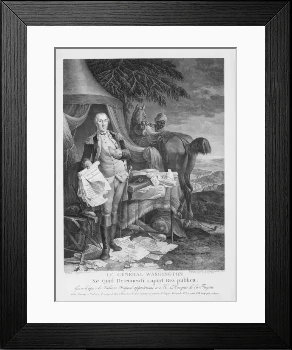 Framed Print : Le General Washington ne quid detrimenti capiat res publica Framed Print : Le General Washington ne quid detrimenti capiat res publica