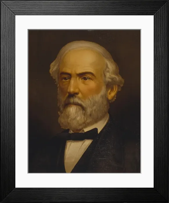 Framed Print : Robert Edward Lee, head-and-shoulders portrait, facing left Framed Print : Robert Edward Lee, head-and-shoulders portrait, facing left