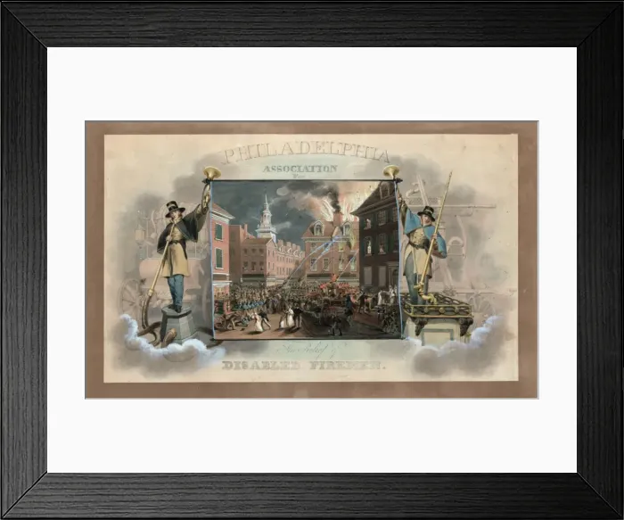 Framed Print : Design for a certificate for the Philadelphia Association fo