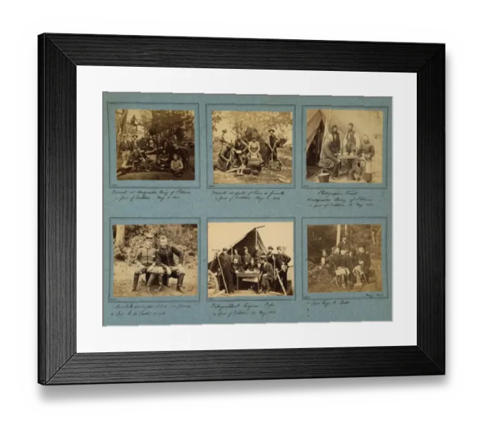 Framed Print : Portrait photographs of soldiers and servants from various U Framed Print : Portrait photographs of soldiers and servants from various U