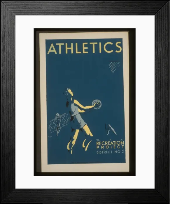 Framed Print : Athletics - WPA. recreation project, Dist. No. 2