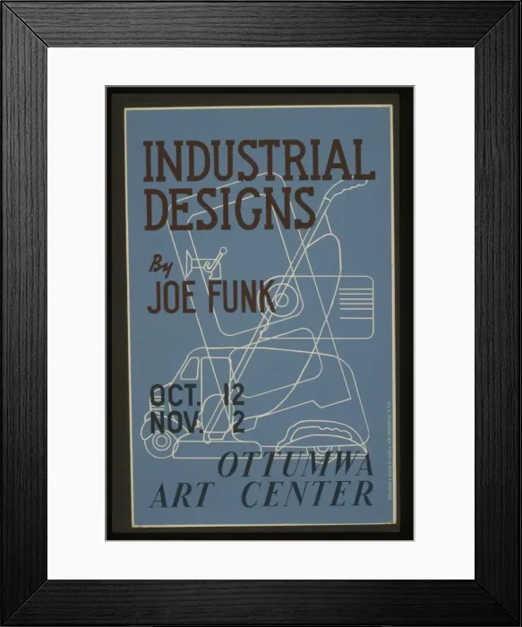Framed Print : Industrial designs by Joe Funk, Ottumwa Art Center Framed Print : Industrial designs by Joe Funk, Ottumwa Art Center