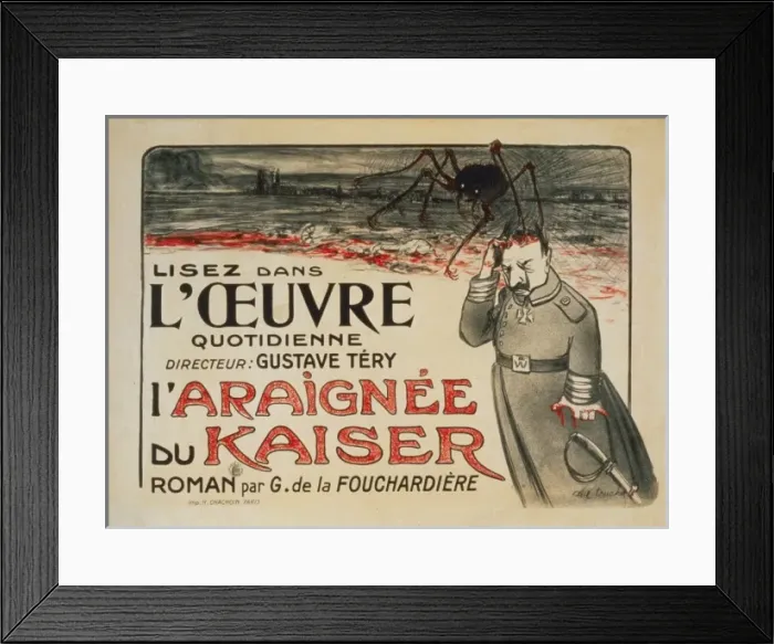 Framed Print : Lisez dans l Oeuvre... L Araignee du Kaiser roman par Framed Print : Lisez dans l Oeuvre... L Araignee du Kaiser roman par